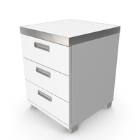 Small Bedside Table White PNG & PSD Images