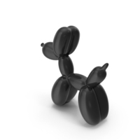 Black Balloon Dog Modern Sculpture PNG & PSD Images