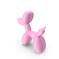 Pink Balloon Dog Modern Sculpture PNG & PSD Images
