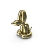 Gold Balloon Rabbit PNG & PSD Images
