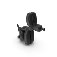 The Black Pooping Balloon Dog PNG & PSD Images