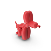 The Red Pooping Balloon Dog PNG & PSD Images