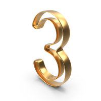 3 Gold PNG & PSD Images