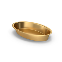 Oval Pie Pan Gold PNG & PSD Images