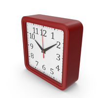 Table Clock Red PNG & PSD Images