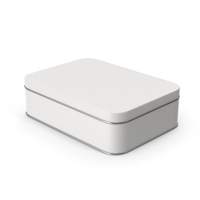 White Tin Box Container PNG & PSD Images