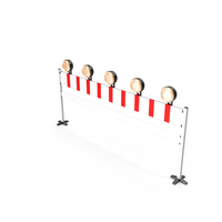 Roadworks Barricade With Warning Light PNG & PSD Images