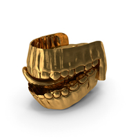 Gold Human Mouth Gums Teeth And Tongue PNG & PSD Images