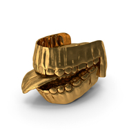 Gold Human Mouth Gums Teeth And Tongue PNG & PSD Images