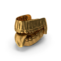 Gold Human Mouth Gums Teeth And Tongue PNG & PSD Images