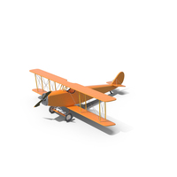 Retro Open Cocpit Biplane PNG & PSD Images