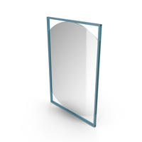 Blue Mirror In Metal Frame PNG & PSD Images