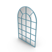 Blue Mirror In Metal Frame PNG & PSD Images