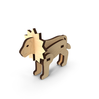 Wooden Lion Puzzle PNG & PSD Images