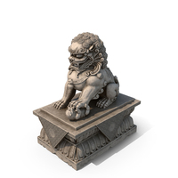 Chinese Stone Lion Statue PNG & PSD Images