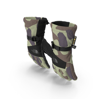 The North Face Mens Montana Etip GTX Ski Gloves Camo PNG & PSD Images