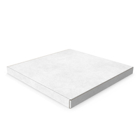 6-inch White Paper Pizza Box - Close PNG & PSD Images