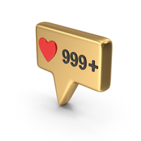 Gold Social Media Banner Over 999 Likes PNG & PSD Images