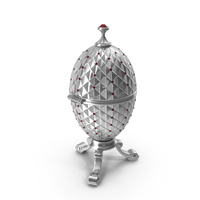 Faberge Egg Silver Closed PNG & PSD Images
