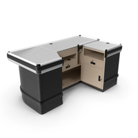 Retail Cashier Counter Wooden Dark PNG & PSD Images