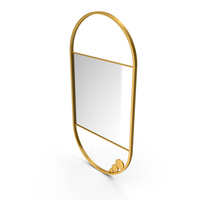 Gold Mirror In Metal Frame PNG & PSD Images