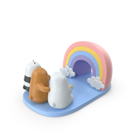 Phone Holder We Bare Bears Watch the Rainbow PNG & PSD Images