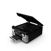Victrola Black Retro Turntable PNG & PSD Images