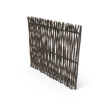 Small Wattle Fence Panel PNG & PSD Images