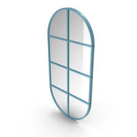 Mirror in Metal Frame Blue PNG & PSD Images