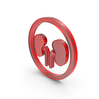 Red Glass Kidney Icon PNG & PSD Images