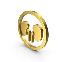 Gold Kidney Icon PNG & PSD Images