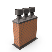 Brick Triple Chimney PNG & PSD Images