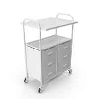White Doctors Office Cart On Wheels PNG & PSD Images