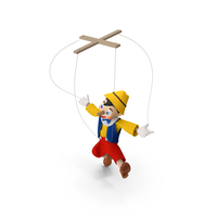 Dancing Pinnochio Wooden String Puppet PNG & PSD Images