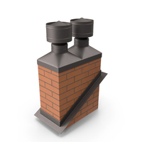 Double Brick Chimney Corner Base PNG & PSD Images
