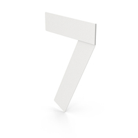 White Ribbon Number 7 PNG & PSD Images