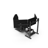 F1 Racing Sim Gaming Setup With Monitors PNG & PSD Images