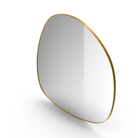 Gold Mirror In Metal Frame PNG & PSD Images