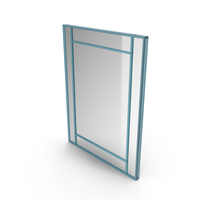 Blue Mirror In Metal Frame PNG & PSD Images