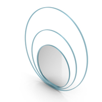 Blue Mirror In Metal Frame PNG & PSD Images
