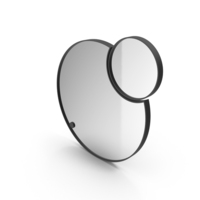 Black Mirror In Metal Frame PNG & PSD Images