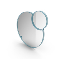 Blue Mirror In Metal Frame PNG & PSD Images