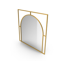 Gold Mirror In Metal Frame PNG & PSD Images