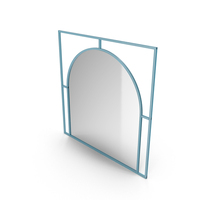 Blue Mirror In Metal Frame PNG & PSD Images