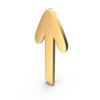 Gold Up Arrow Symbol PNG & PSD Images