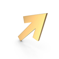 Left Up Arrow Gold PNG & PSD Images