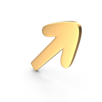 Left Up Arrow Gold PNG & PSD Images
