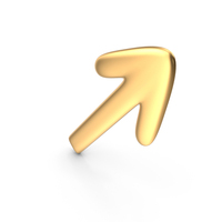 Left Up Arrow Gold PNG & PSD Images