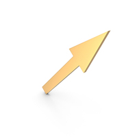 Left Up Arrow Gold PNG & PSD Images