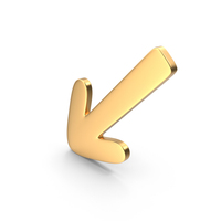 Left Down Arrow Gold PNG & PSD Images
